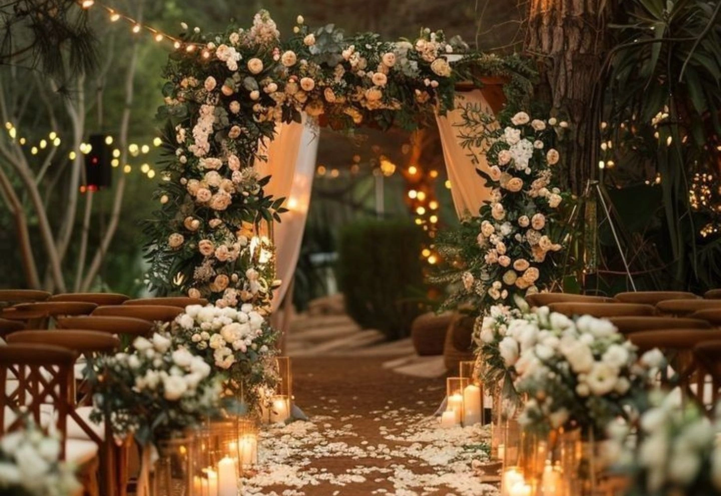 City wedding mandap